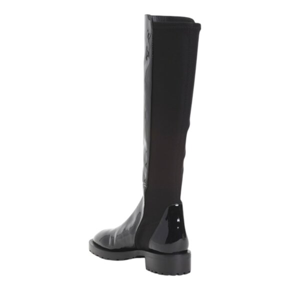 STUART WEITZMAN Made In Spain Patent Leather 5050 Knee Hi Lug Boots - Picture 3 of 3